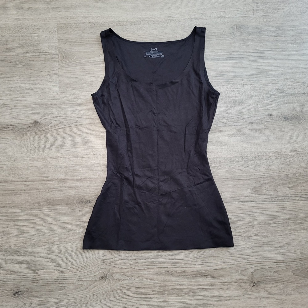 Maidenform Comfort Devotion Black Shapewear Tank Top Large 2018 Scoop Neck Cami